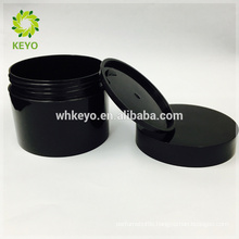 100g 150g 200g hot sale cosmetic jar black empty makeup cream jar two layers plastic plastic containers